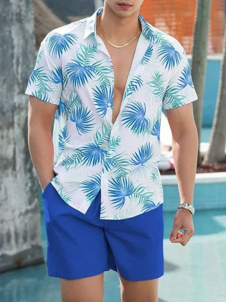 Beach Style Short Sleeve Shirt Men's Suit Fendax 0