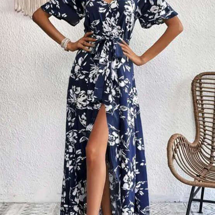 Flower Print Split Suspender Dress With Lace-up Design Summer Fashion Long Dresses Beach Clothing For Women Fendax 4