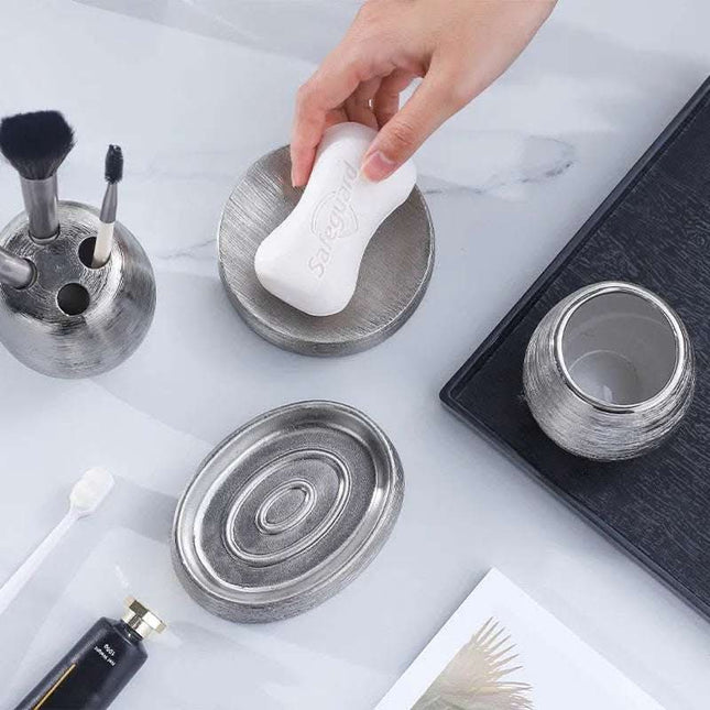 Handmade Retro Brushed Ceramic Bathroom Five-piece Bathroom Toilet Set Fendax 0