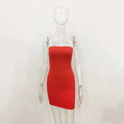 One-line Collar Hip Wrap Hundred Dresses For Women Fendax 0