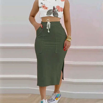 Fashion Casual Urban Leisure Women's Clothing Skirts Suit Fendax 0
