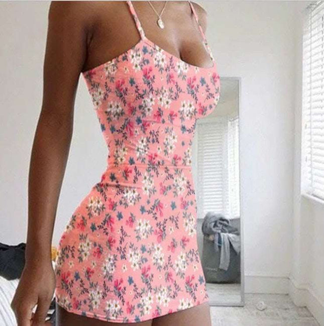 Platinum Tube Top Sexy Slim Floral Dress Fendax 0
