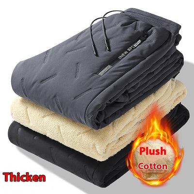 Men Plush Thick Fleece Sweatpants