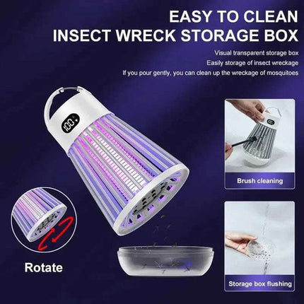 Digital Display Mosquito Killer Lamp Electric Shock Mosquito Trap Light Radiationless Insect Repellent Trap For Bedroom Outdoor Summer Gadgets Fendax 0