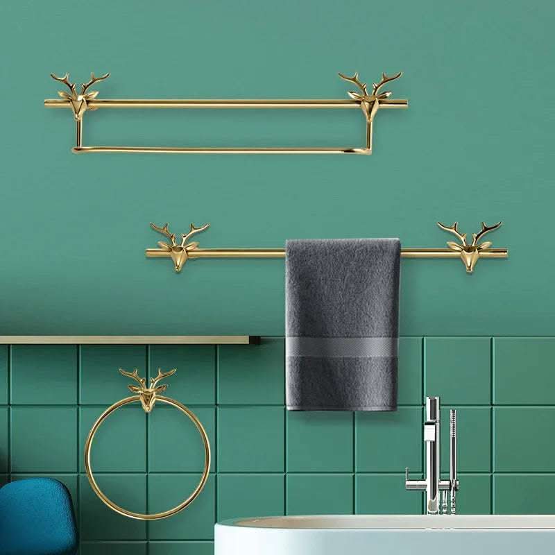 American Light Luxury Style Lucky Deer Decorative Hook Towel Bar Fendax 0