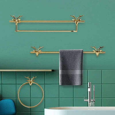 American Light Luxury Style Lucky Deer Decorative Hook Towel Bar Fendax 0