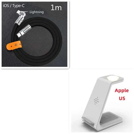 3 In 1 Fast Charging Station Wireless Charger Stand Wireless Quick Charge Dock For Phone Holder Fendax 0