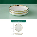 White Gold Plated Deep Plates