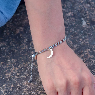 2Pcs Sun, Moon Charm  Bracelet