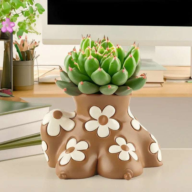 Creative Resin Body Art Flowerpot Home Home Decor Fendax 0