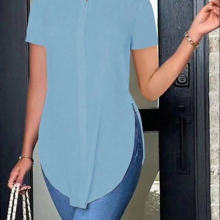 Summer Fashion Simple Polo Collar Women's Shirt Fendax 0