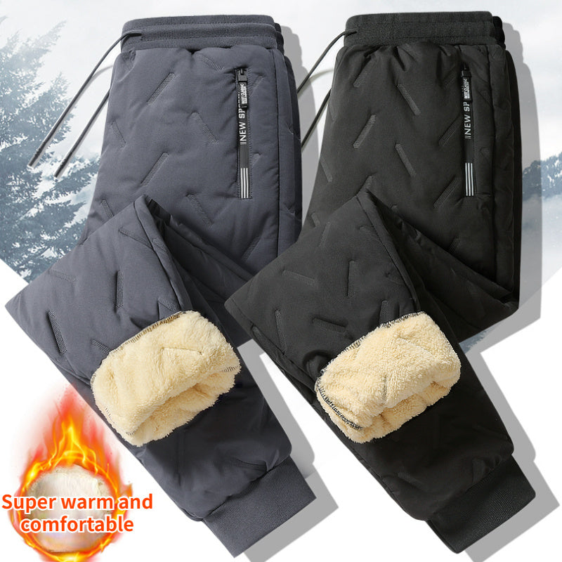 Men Plush Thick Fleece Sweatpants
