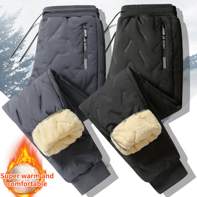 Men Plush Thick Fleece Sweatpants