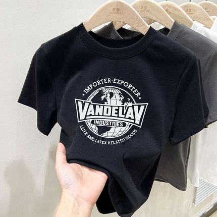 Retro Slim-fit Crop-top Women's Short-sleeved T-shirt Fendax 0