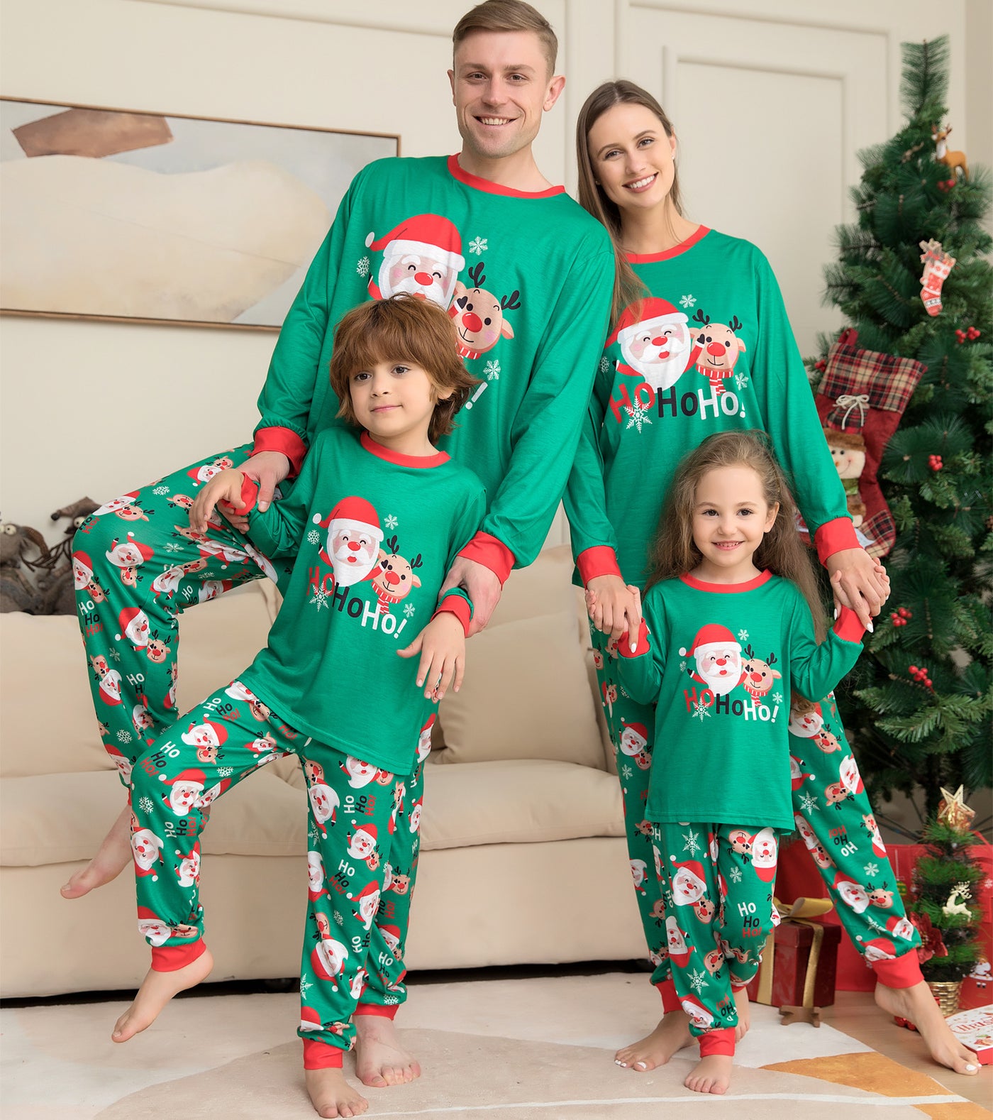 Family Christmas PJs Sets Santa Claus