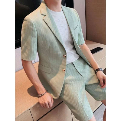 Summer Thin Suit Men's Fashion Leisure Suit Fendax 0