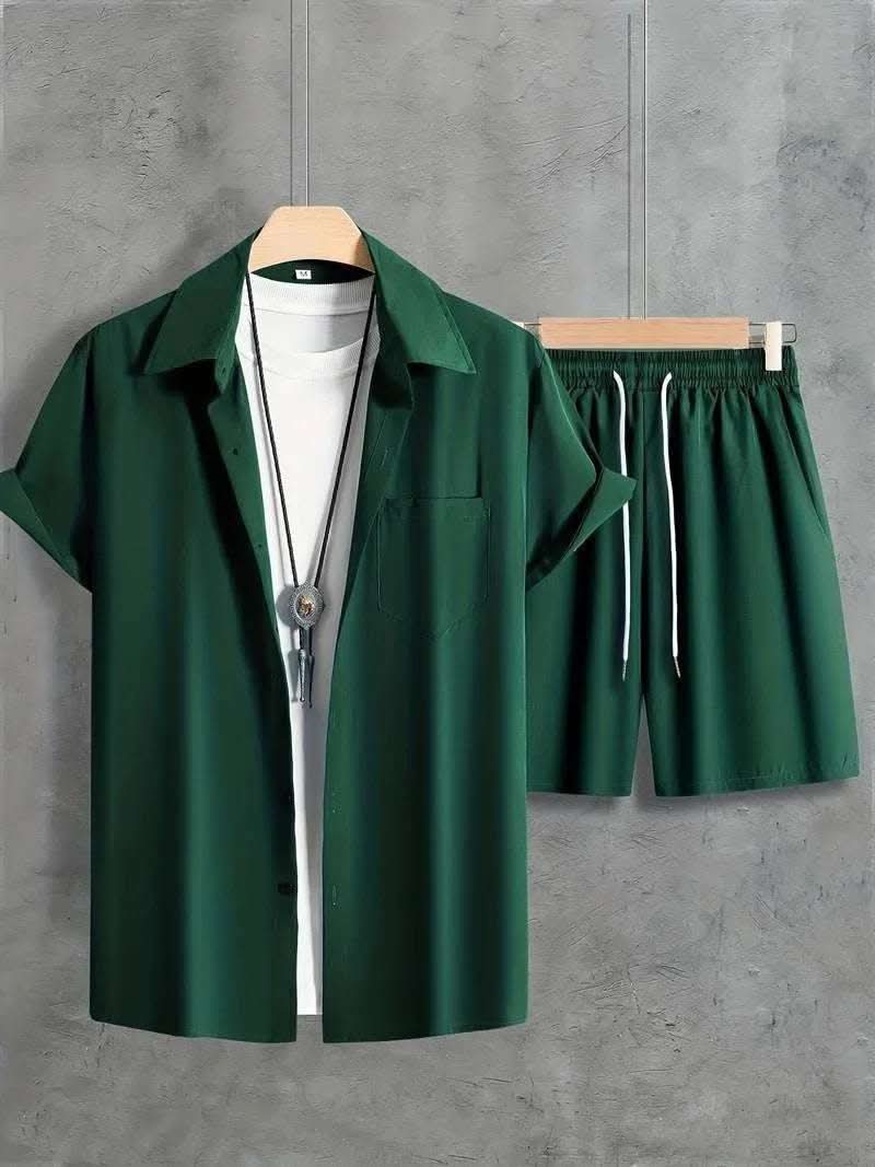 Beach Style Short Sleeve Shirt Men's Suit Fendax 0