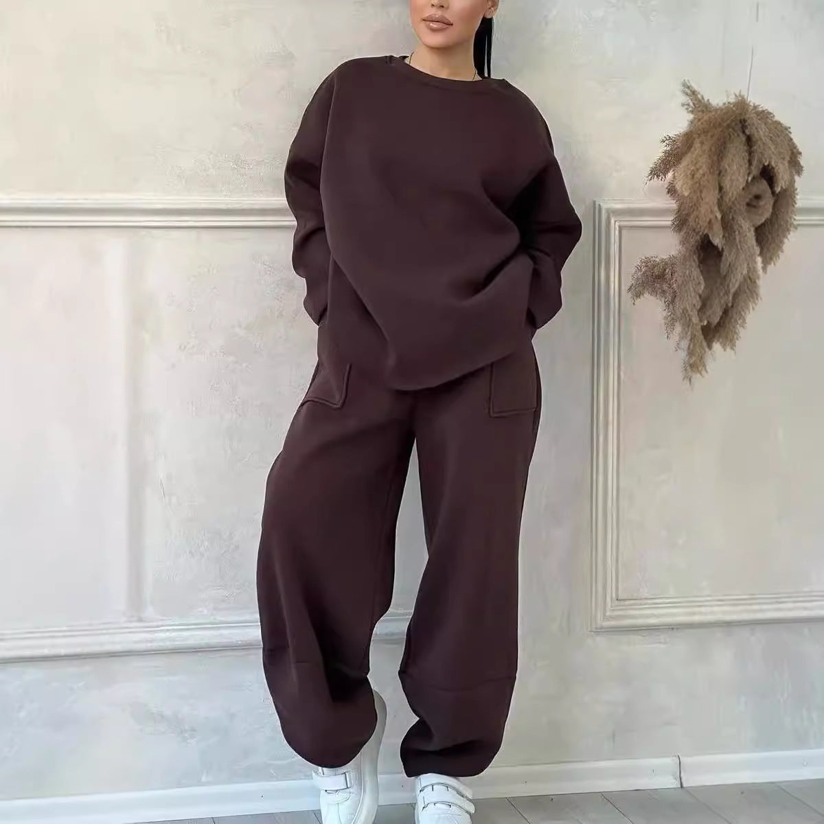 Long-sleeved Sweater Trousers Suit