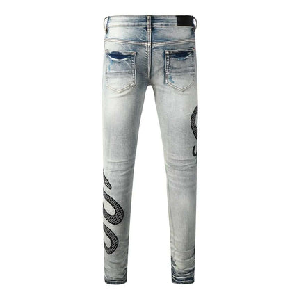 Street Fashion Wash Distressed Skinny Jeans Fendax 0