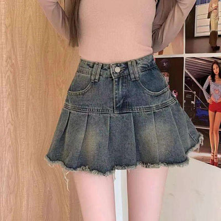 American Retro Pleated Skirt Exposure-proof Skirt Skirt Fendax 0