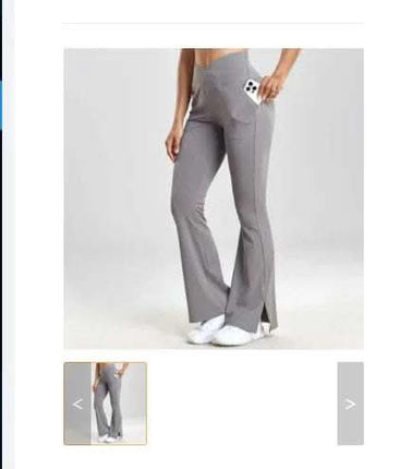 Spring Women's Workout Exercise Pants Akimbo Pants Split Flared Pants Fendax 0