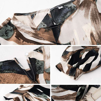 Women's Clothing Fall Winter Fashion Printed Top Suit