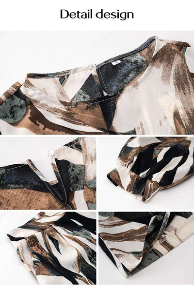 Women's Clothing Fall Winter Fashion Printed Top Suit