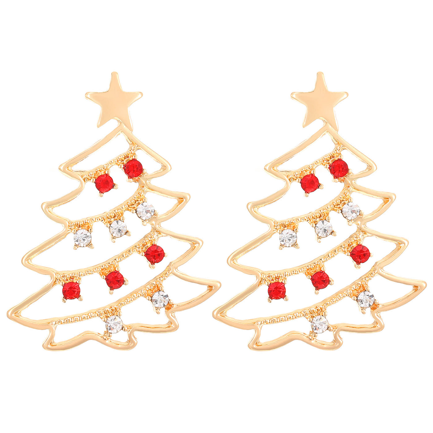 Christmas Earrings With Christmas Tree