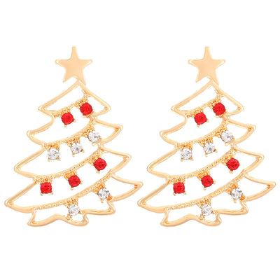 Christmas Earrings With Christmas Tree