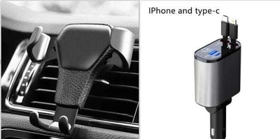 Metal Car Charger 100W Super Fast Charging Car Cigarette Lighter USB And TYPE-C Adapter Fendax 0