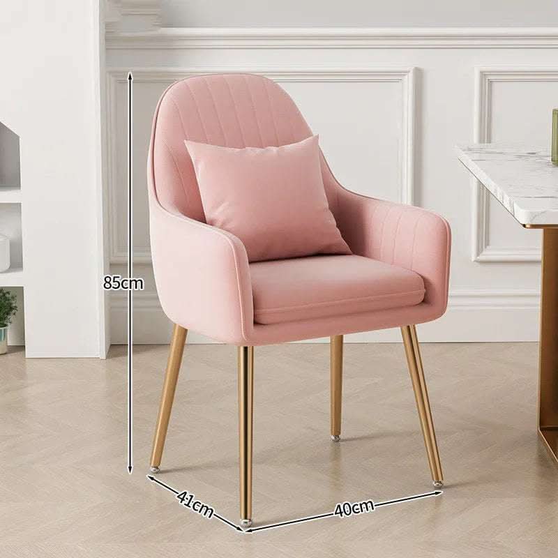 Light Luxury Dressing Stool Home Dining Chair Backrest Petals Fendax 0