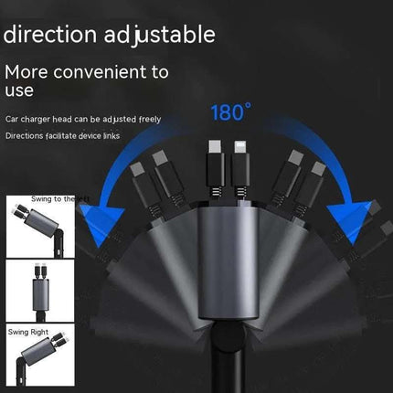 Metal Car Charger 100W Super Fast Charging Car Cigarette Lighter USB And TYPE-C Adapter Fendax 0