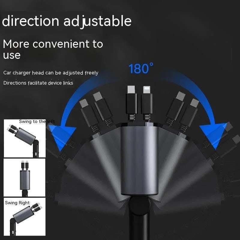 Metal Car Charger 100W Super Fast Charging Car Cigarette Lighter USB And TYPE-C Adapter Fendax 0