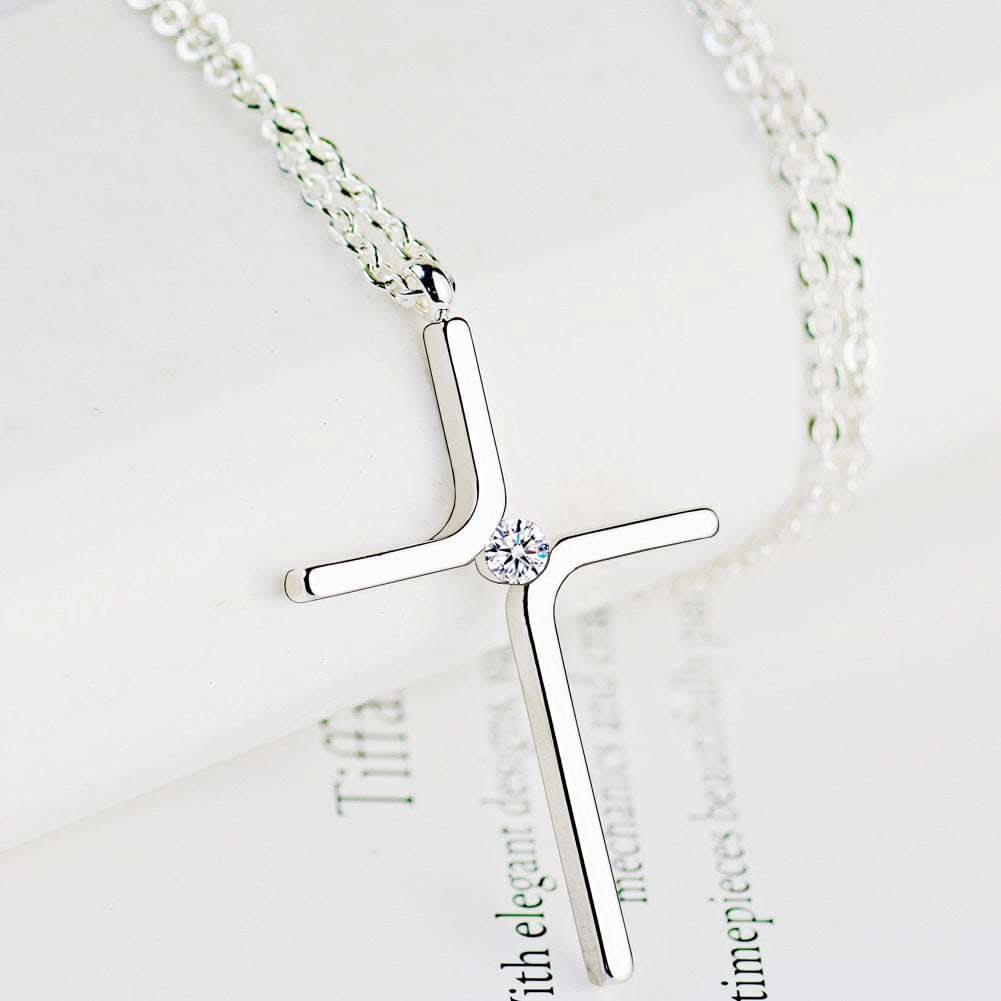 Cross Pendant New Simple Necklace Titanium Steel Plating Fendax 0