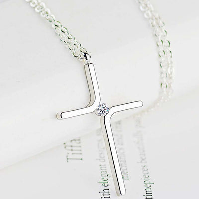 Cross Pendant New Simple Necklace Titanium Steel Plating Fendax 0