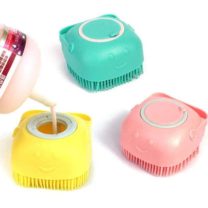 Silicone Dog Bath Massage Gloves Brush Pet Cat Bathroom Cleaning Tool Comb Brush For Dog Can Pour Shampoo Dog Grooming Supplies Fendax 0