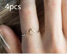 Mountain-shaped Copper Creative Custom Ladies Ring Fendax 0