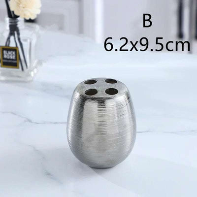 Handmade Retro Brushed Ceramic Bathroom Five-piece Bathroom Toilet Set Fendax 0