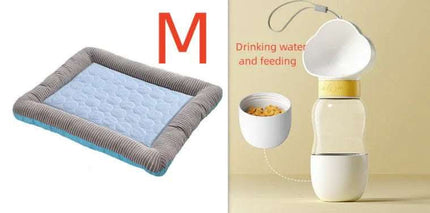 Pet Cooling Pad Bed For Dogs Cats Puppy Kitten Cool Mat Pet Blanket Ice Silk Material Soft For Summer Sleeping Blue Breathable Fendax 0