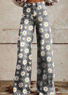 European And American Plus Size Women's Denim Casual Pants Fendax 0