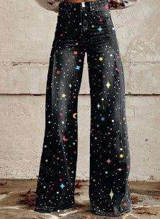 European And American Plus Size Women's Denim Casual Pants Fendax 0