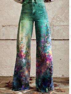 European And American Plus Size Women's Denim Casual Pants Fendax 0