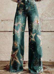 European And American Plus Size Women's Denim Casual Pants Fendax 0