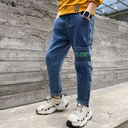 Exotic Pants Children''s Elastic Slim Fit Middle-aged Children Fendax 0
