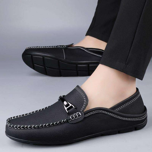 Extra Large Casual Leather Shoes Leather Widened Gommino Fendax 0