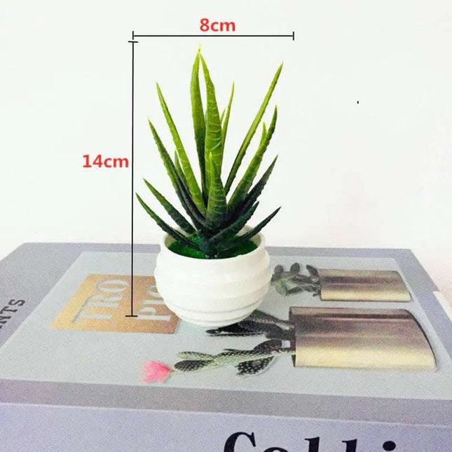 Artificial Green Plants Potted Artificial Flowers Small Ornaments Fendax 0