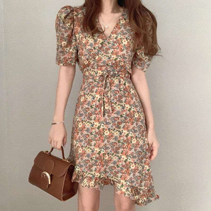 Short Sleeve Floral Dress Summer Fashion Temperament Fendax 0