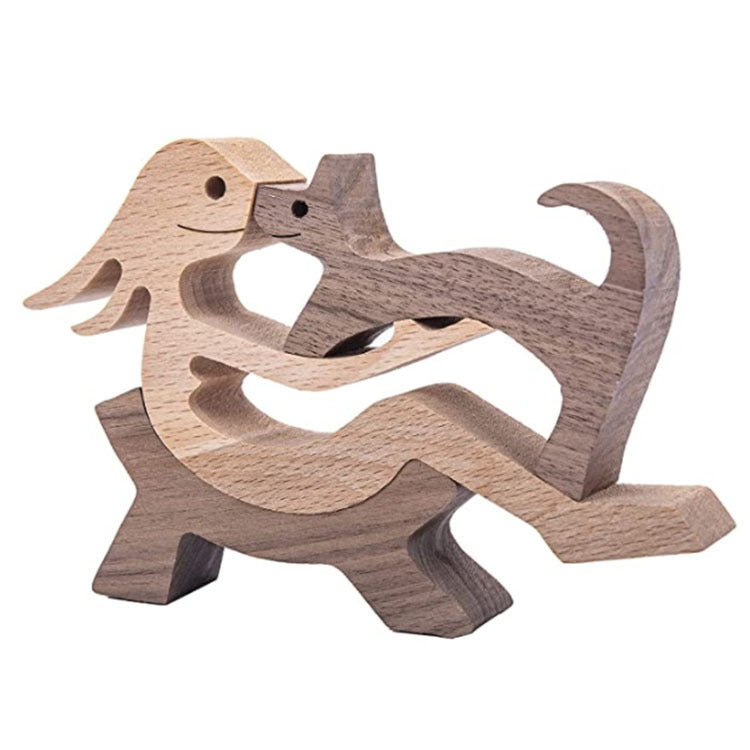 DIY Figurine Wood Dog Ornament