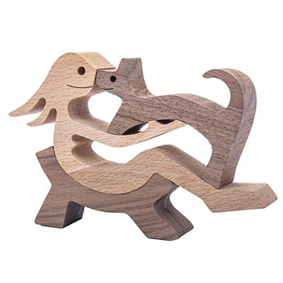 DIY Figurine Wood Dog Ornament