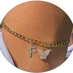 Gold white butterfly / F